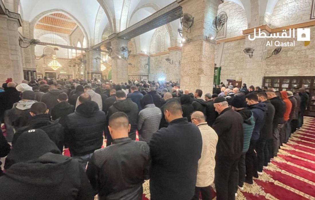 صلاة الفجر في الاقصى اليوم الجمعة
