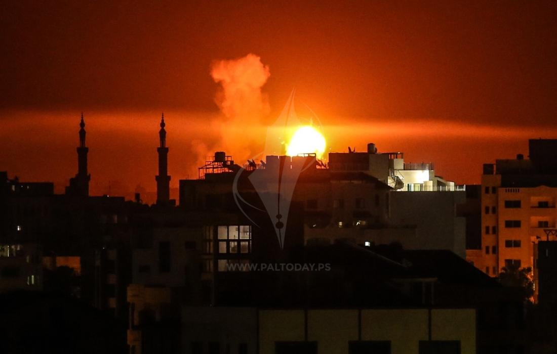 طائرات الاحتلال تشن سلسلة غارات على عدة مناطق في قطاع غزة