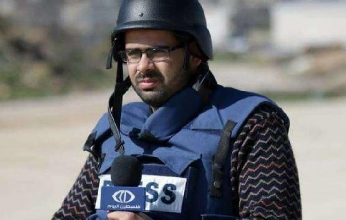 الصحفي جهاد بركات مراسل فضائية فلسطين اليوم