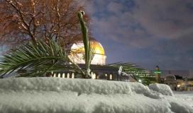 أطفال القدس يلهون في الثلوج
