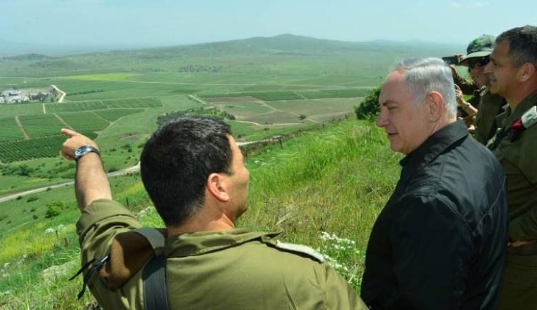 نتنياهو على الحدود الفلسطينية السورية المحتلة